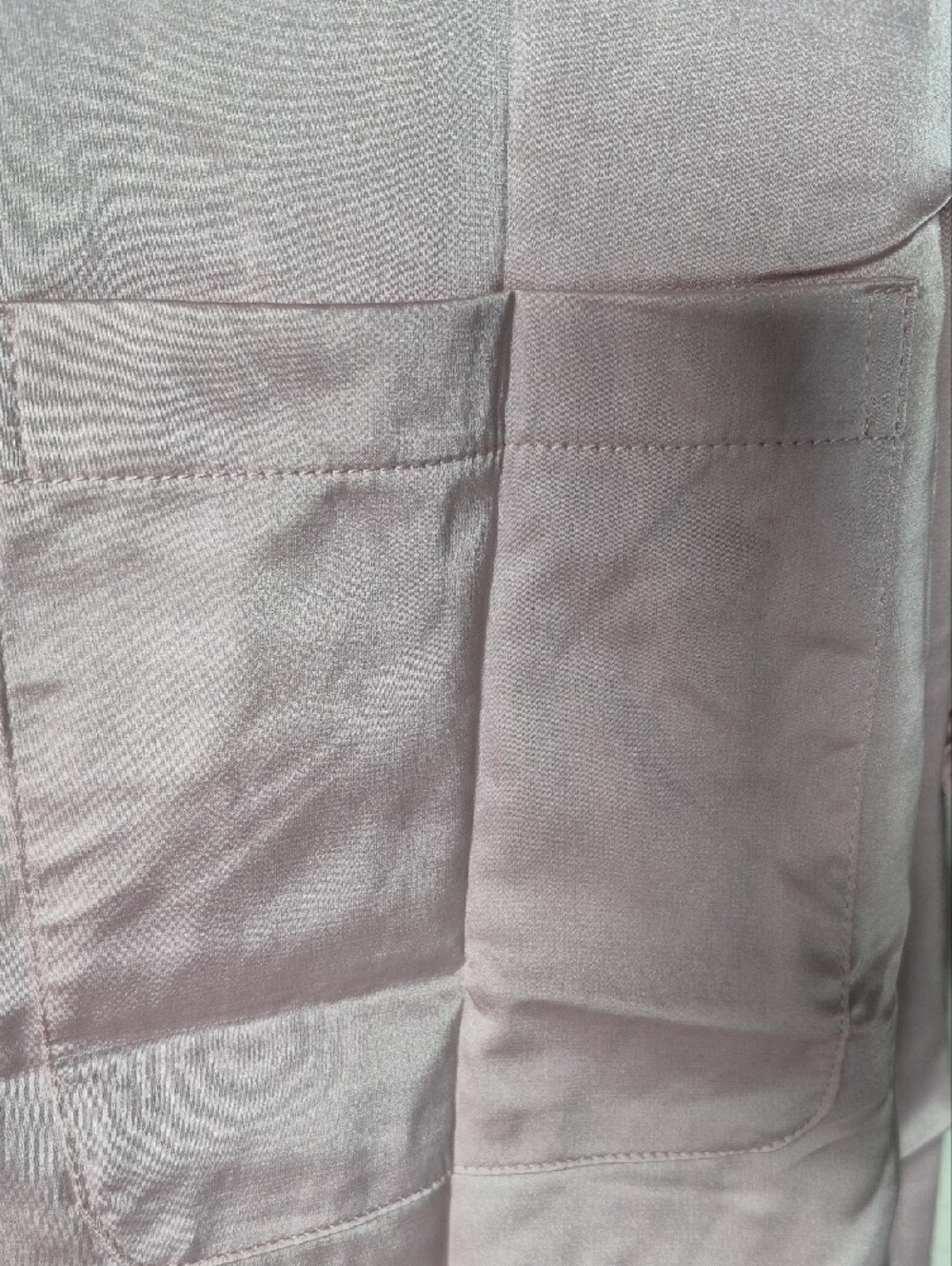 Satin Ruffle-Trim Robe - Light Pink - Picture 9 of 11